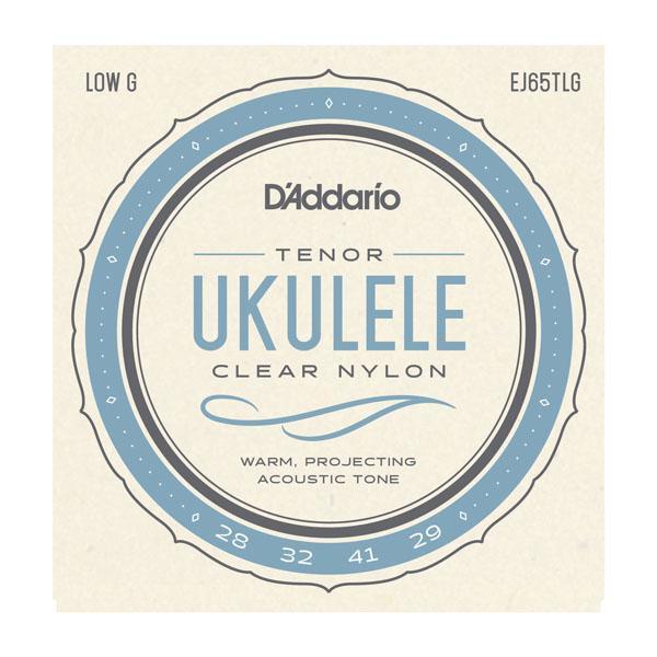 D'Addario Tenor Ukulele Clear Nylon/Low G Strings EJ65TLG Accessories_Strings D'Addario
