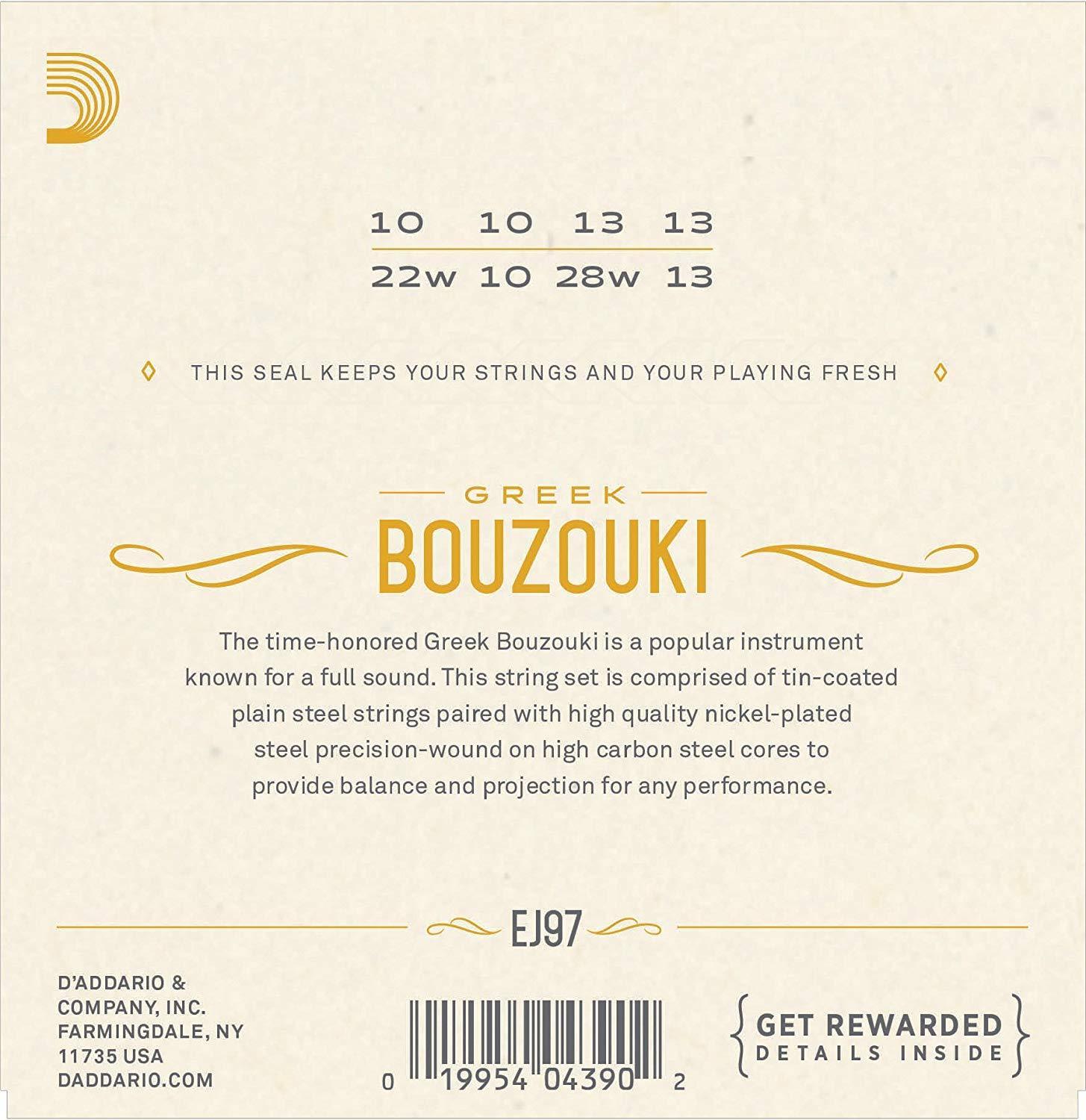 D'Addario 8-string Greek Bouzouki Strings EJ97 Accessories_Strings D'Addario