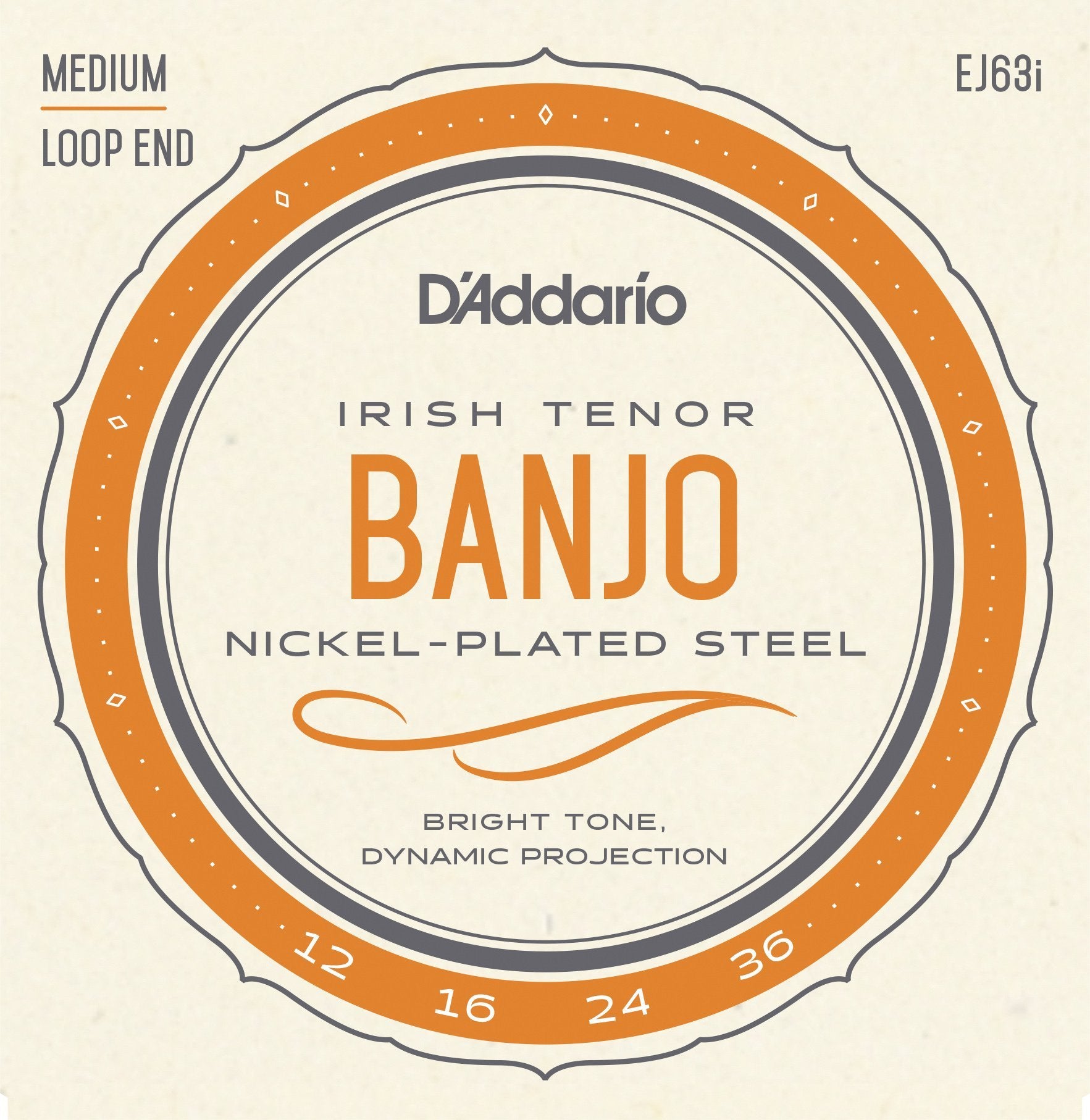 D'Addario EJ63i Irish Tenor Banjo Strings, Nickel, 12-36 Accessories_Strings D'Addario