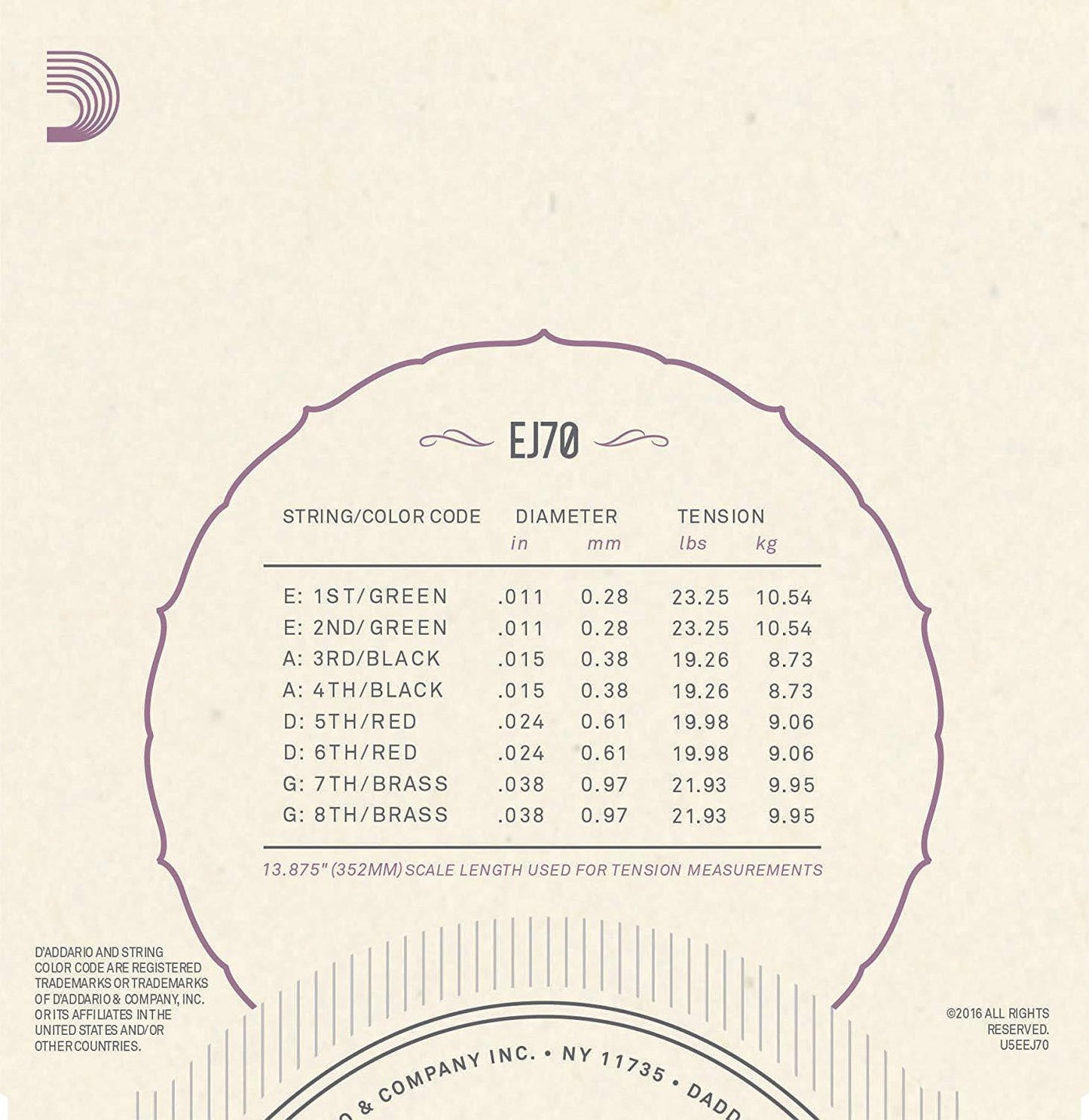 D'Addario Mandolin Ball End, Medium/Light Phosphor Bronze Strings EJ70 Accessories_Strings D'Addario
