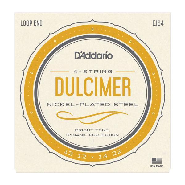 Dulcimer 4-String Light Nickel Strings D'Addario EJ64 Accessories_Strings D'Addario