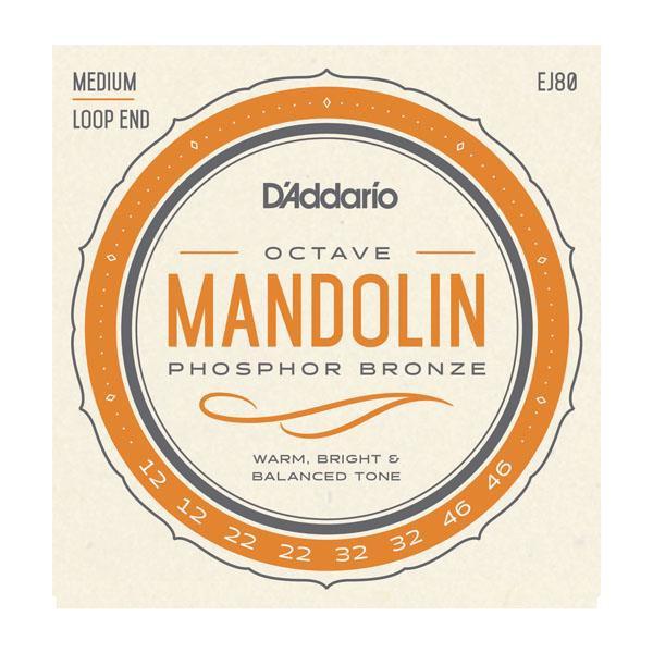 D'Addario Octave Mandolin Medium Phosphor Bronze Strings EJ80 Accessories_Strings D'Addario