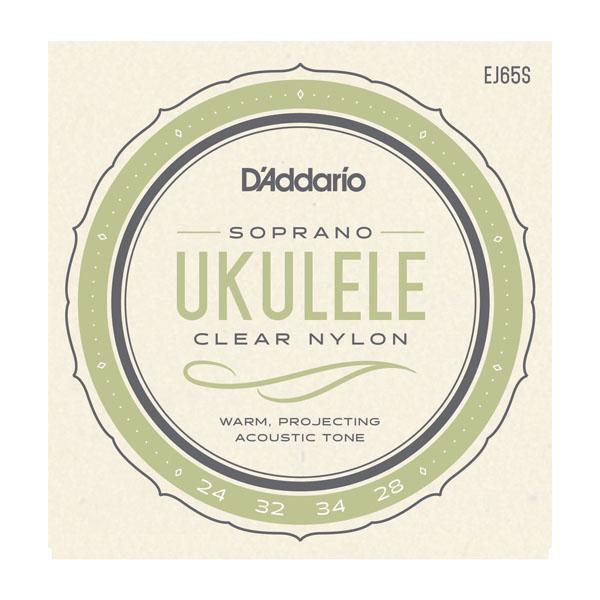 D'Addario Soprano Ukulele Clear Nylon Strings D'Addario EJ65S Accessories_Strings D'Addario