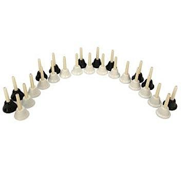 25-Note Black and White Handbell Set Bells Lark in the Morning