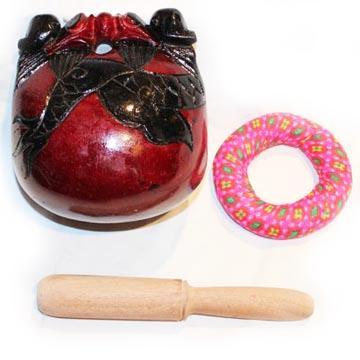 Temple Block, Wooden Fish, Mok Tok 17 cm Blocks, Clappers & Sticks Lark in the Morning