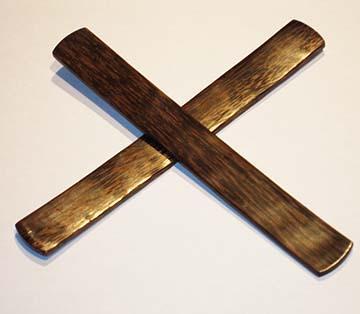 Flat World Musical Rhythm Bones Tiger Wood Pair Bones Lark in the Morning