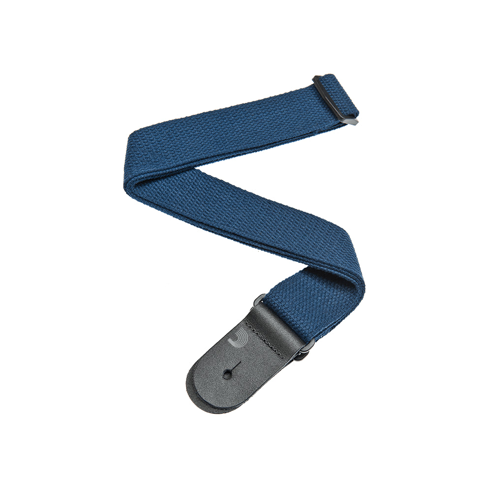 D'Addario COTTON GUITAR STRAP Blue Guitar Straps D'Addario