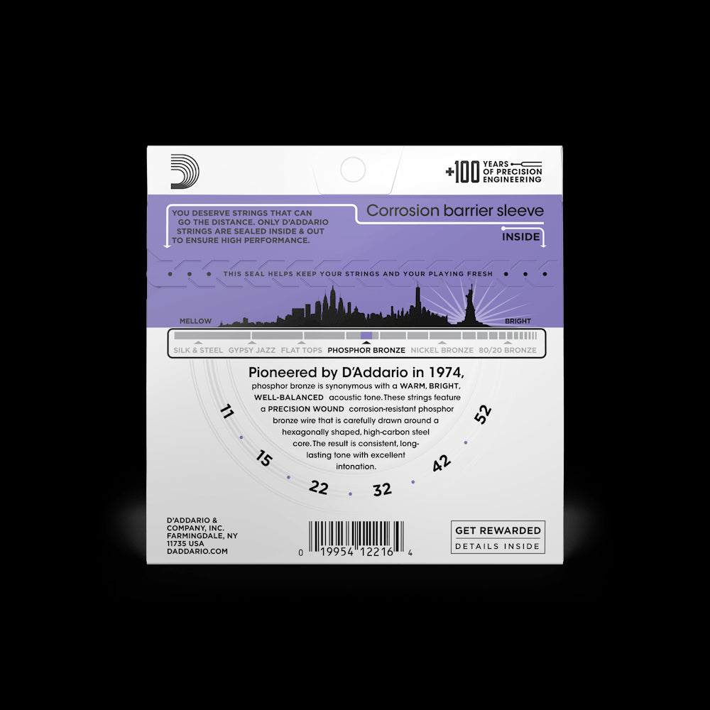 D'Addario Acoustic Guitar Custom Light Phosphor Bronze Strings EJ26 Accessories_Strings D'Addario