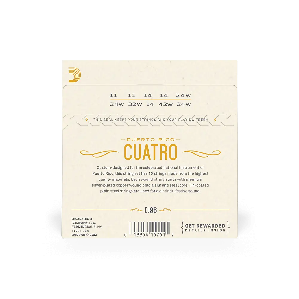 D'Addario Puerto Rican Cuatro 10 String Set, EJ96 Accessories_Strings D'Addario