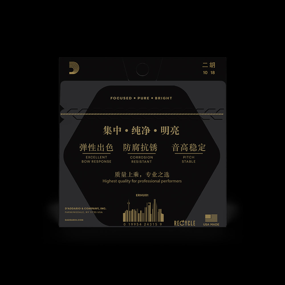 D'Addario Erhu Strings Set, Medium Tension 10-18 Accessories_Strings D'Addario