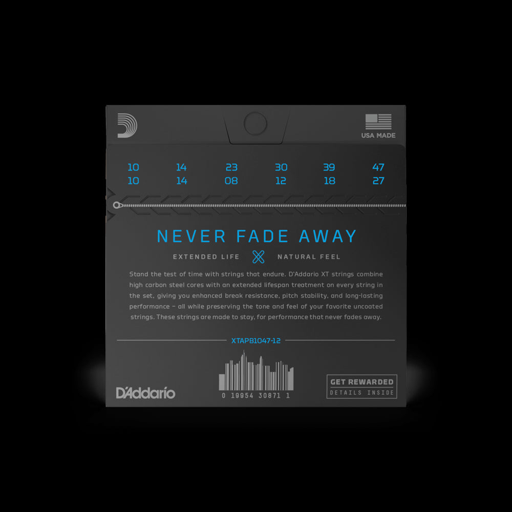 D'Addario Acoustic Guitar XT Acoustic Phosphor Bronze, Light, 10-47 Accessories_Strings D'Addario