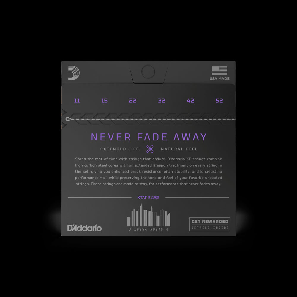 D'Addario XT Acoustic Phosphor Bronze, Custom Light Strings Set, 11-52 Accessories_Strings D'Addario