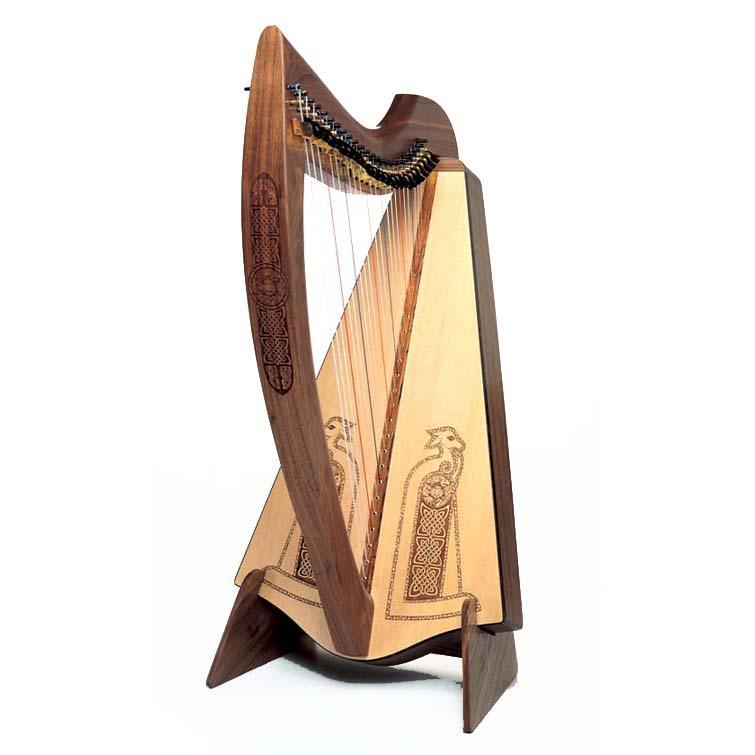 Triplett Avalon 25 Nylon String Harp In Walnut Harps Triplett