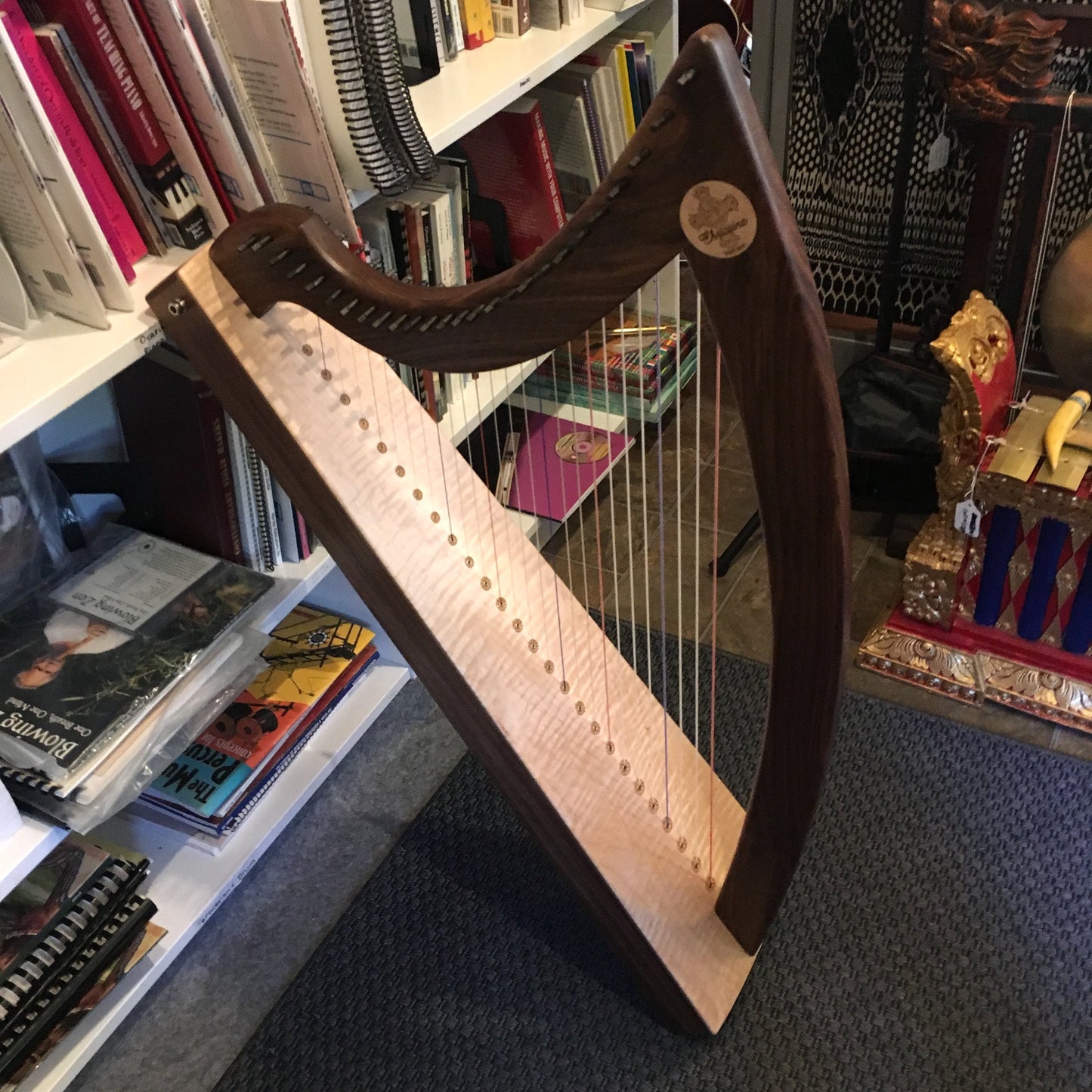 Triplett Christina 26 String Therapy Harp Walnut with Full Levers and Standing Bar Harps Triplett