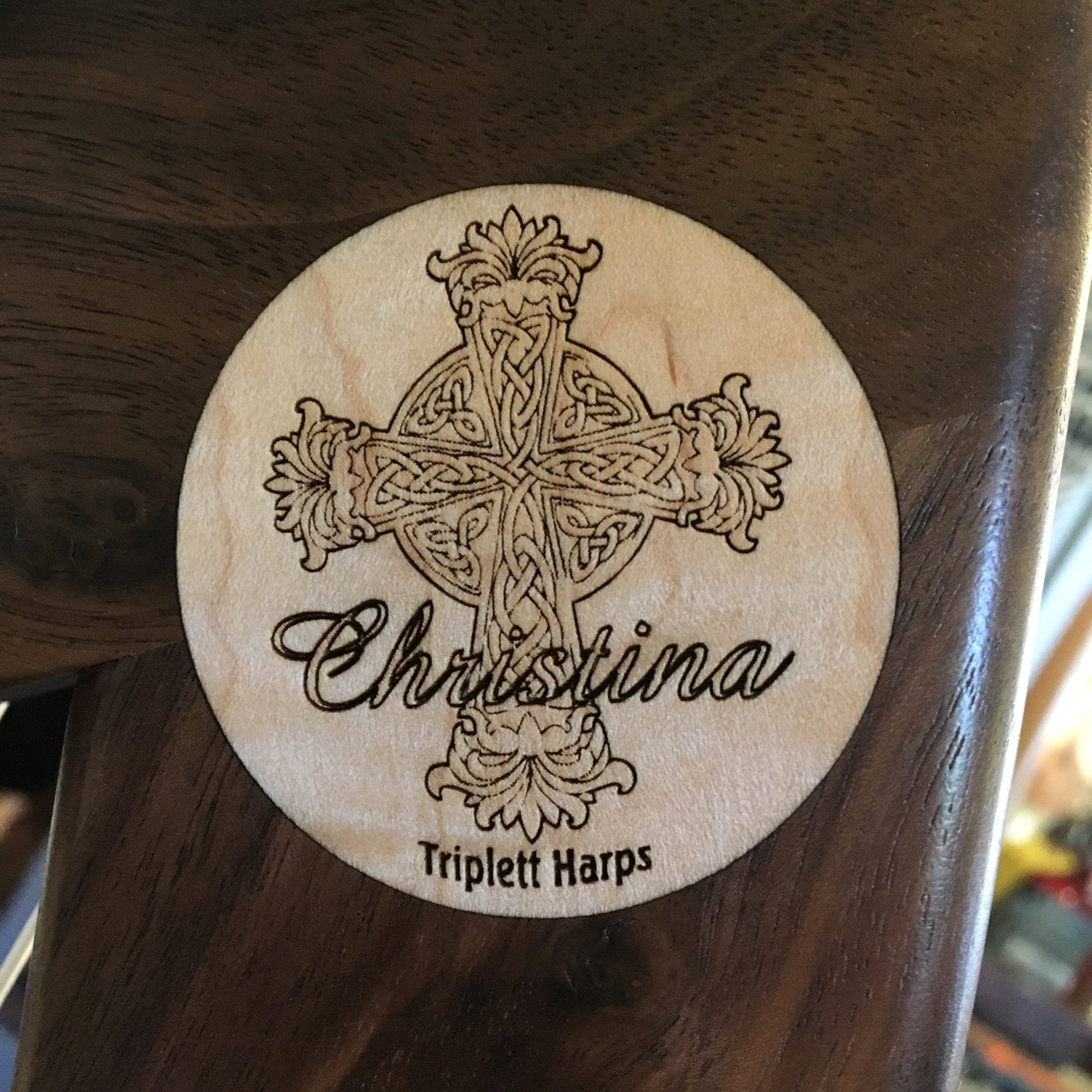 Triplett Christina 26 String Therapy Harp Walnut with Full Levers and Standing Bar Harps Triplett