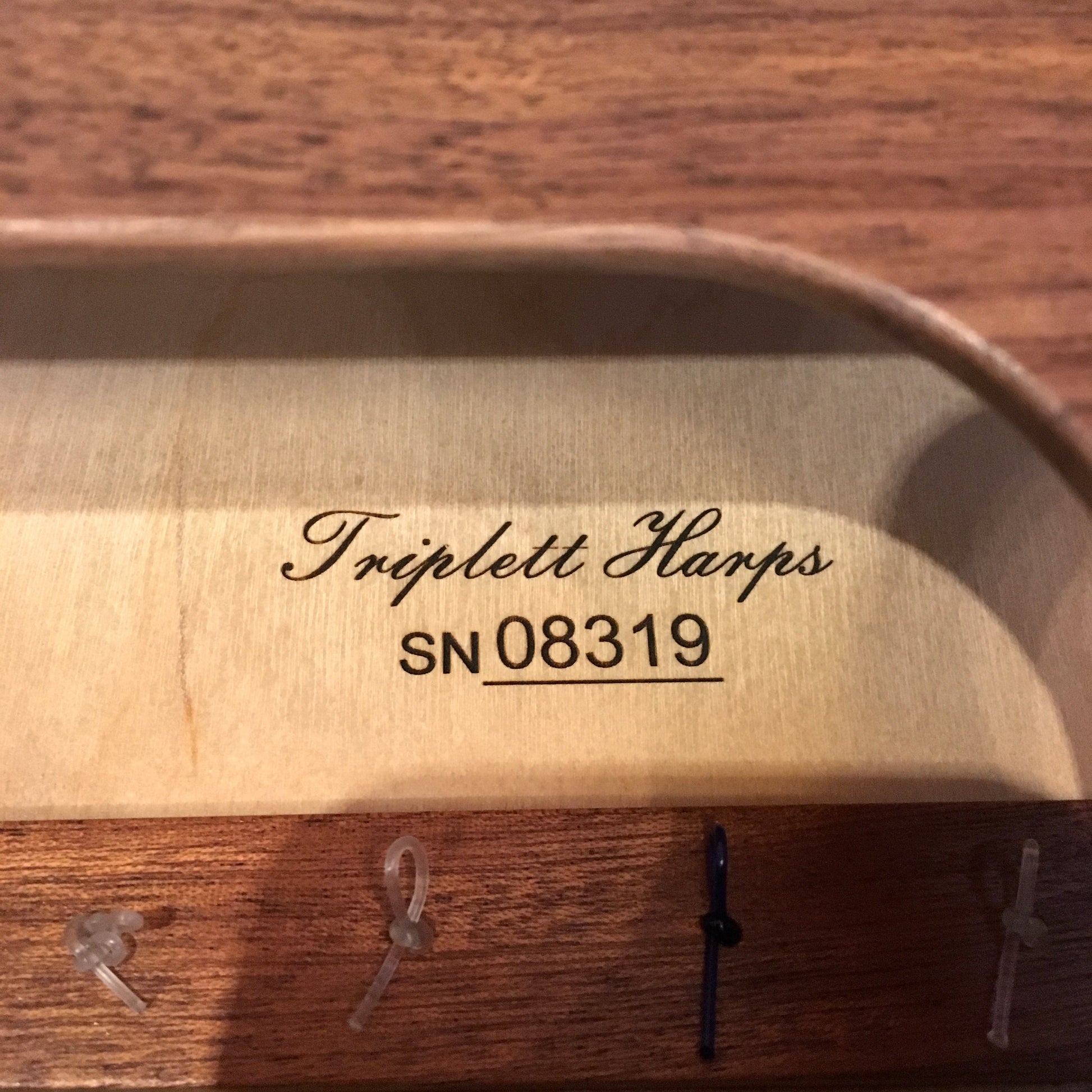 Triplett Christina 26 String Therapy Harp Walnut with Full Levers and Standing Bar Harps Triplett