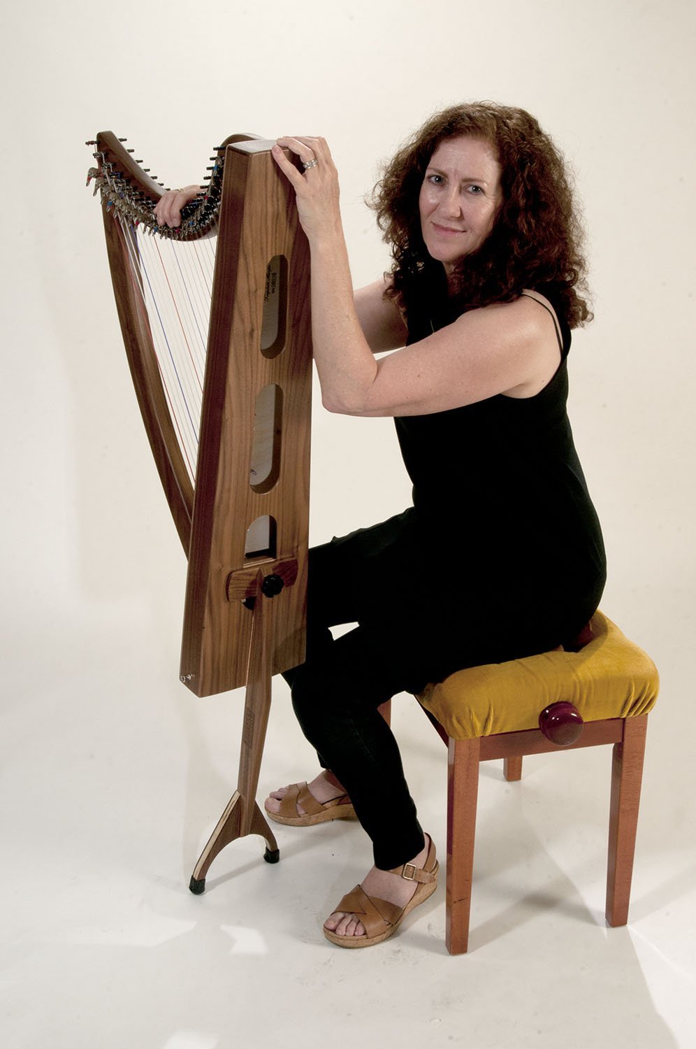 Triplett Christina 26 String Therapy Harp Walnut with Full Levers and Standing Bar Harps Triplett