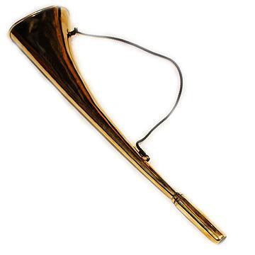 Large Curved Fog Horn,  18" L. , brass Horns Lark in the Morning