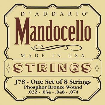 D'Addario Mandocello Phosphor Bronze Strings Accessories_Strings D'Addario