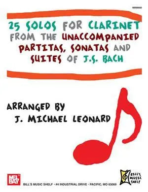 25 Solos for Clarinet - Suites of J.S. Bach Media Mel Bay