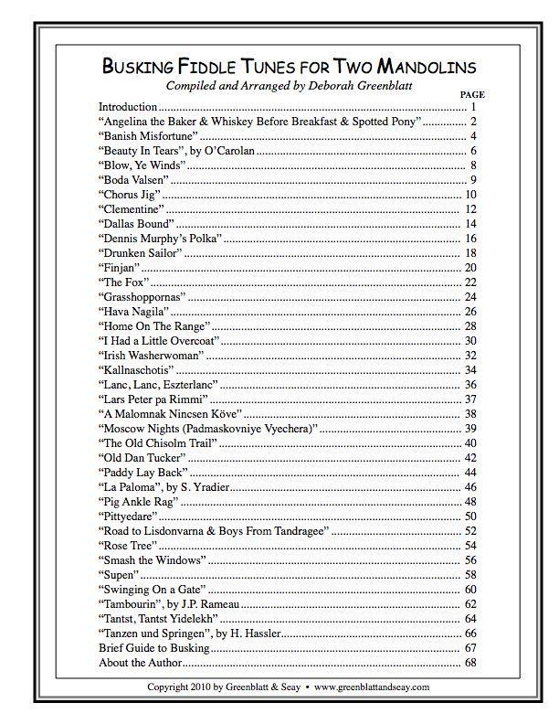 Busking Fiddle Tunes for Two Mandolins Media Greenblatt & Seay