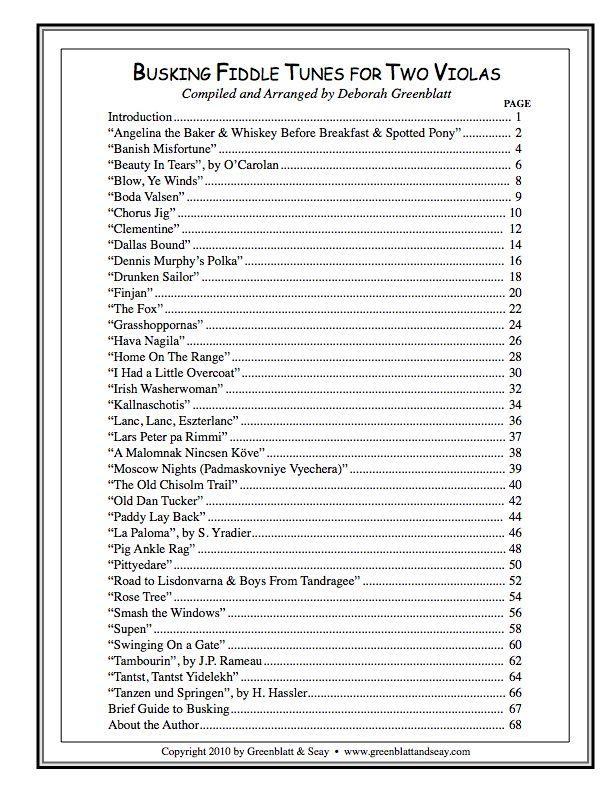 Busking Fiddle Tunes for Two Violas Media Greenblatt & Seay