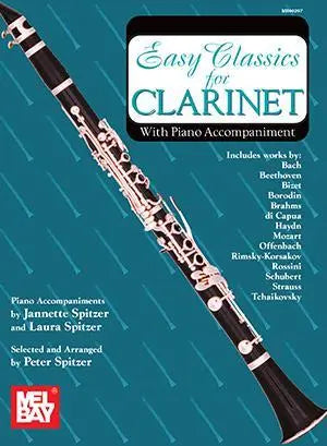 Easy Classics for Clarinet - With Piano Accompaniment Media Mel Bay