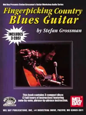 Fingerpicking Country Blues Guitar Book/3-CD Set Media Mel Bay