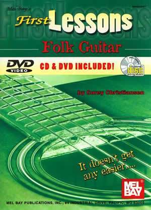 First Lessons Folk Guitar Book/CD/DVD Set Media Mel Bay