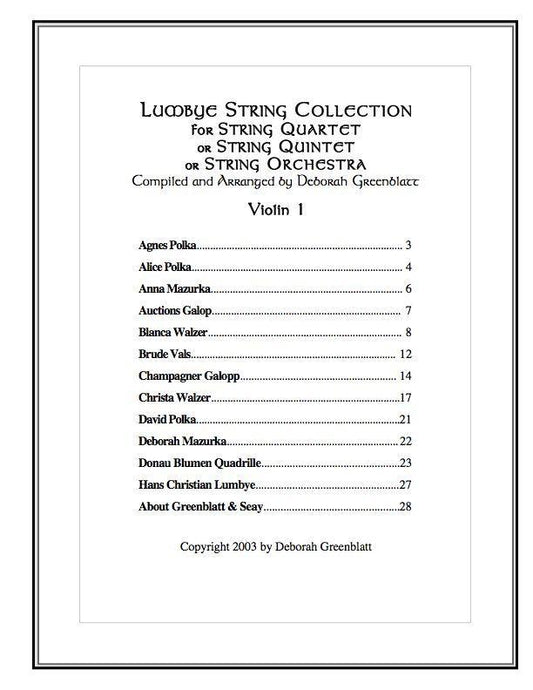 Lumbye String Collection - Parts Media Greenblatt & Seay