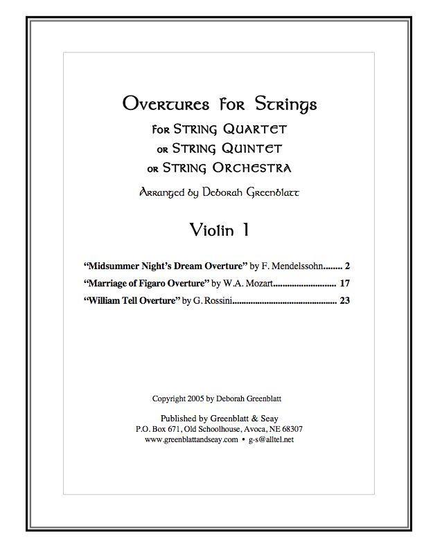 Overtures for Strings - Parts Media Greenblatt & Seay