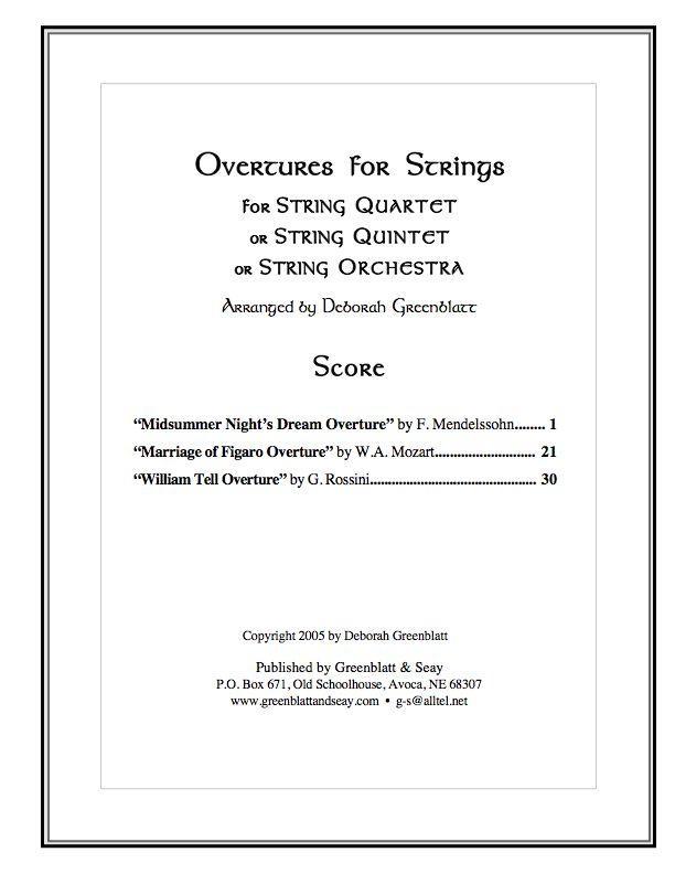 Overtures for Strings - Score Media Greenblatt & Seay