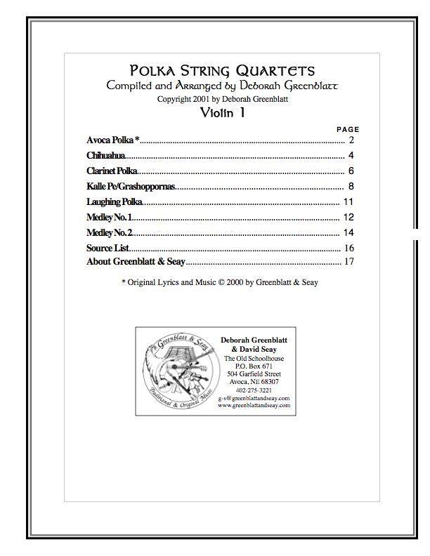Polka String Quartets - Parts Media Greenblatt & Seay