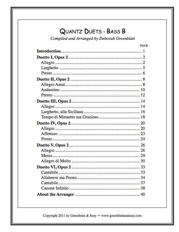 Quantz Duets - Bass B Media Greenblatt & Seay