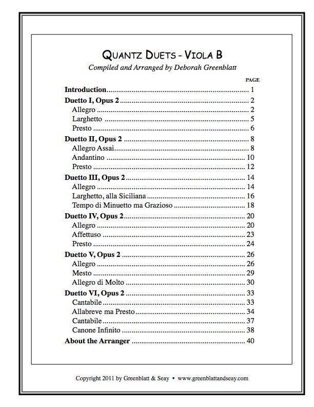 Quantz Duets - Violas B Media Greenblatt & Seay