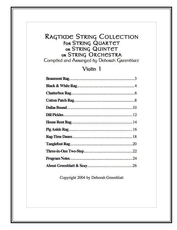 Ragtime String Collection - Parts Media Greenblatt & Seay
