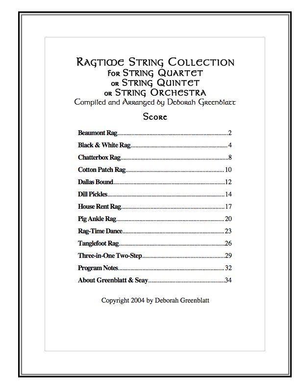 Ragtime String Collection - Score Media Greenblatt & Seay