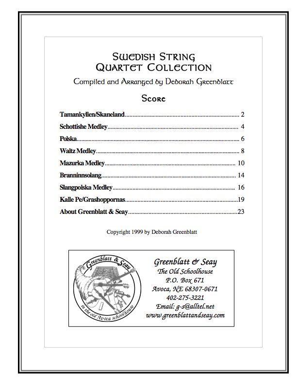 Swedish String Quartet Collection - Score Media Greenblatt & Seay