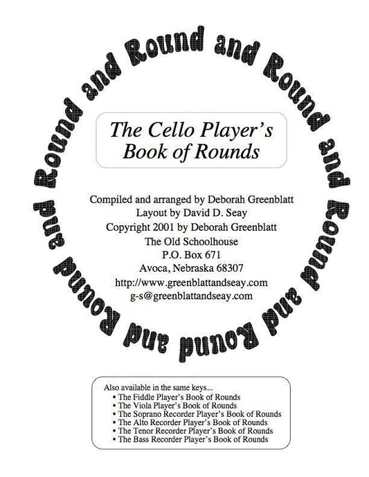 The Cello Player's Book of Rounds Media Greenblatt & Seay