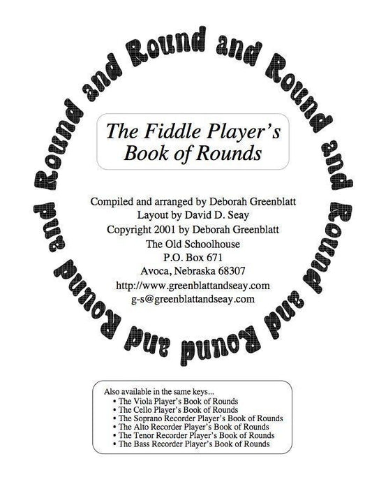 The Fiddle Player's Book of Rounds Media Greenblatt & Seay