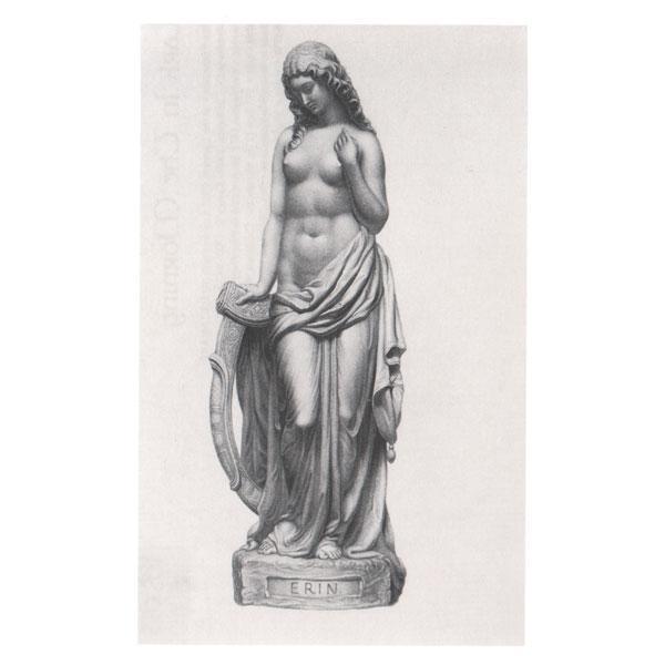 Erin-nude statue w/ harp Musical Postcards Lark in the Morning