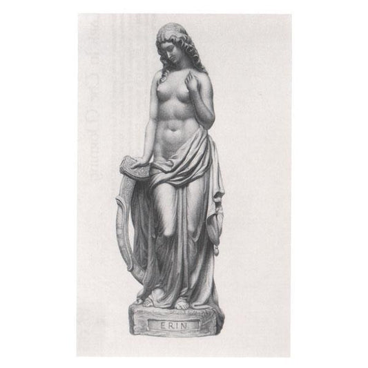 Erin-nude statue w/ harp Musical Postcards Lark in the Morning