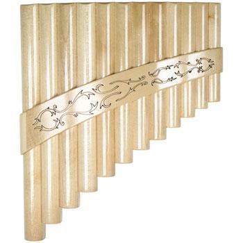 Romanian Panpipe, 12 tubes, Maple With bag Panpipes Lark in the Morning