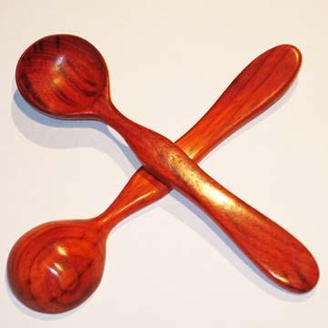 Beautiful Musical Spoons Vermillion Pair 8 Inch Spoons Lark in the Morning