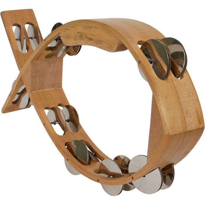 Fish Tambourine, 7"x12" Tambourines Mid-East
