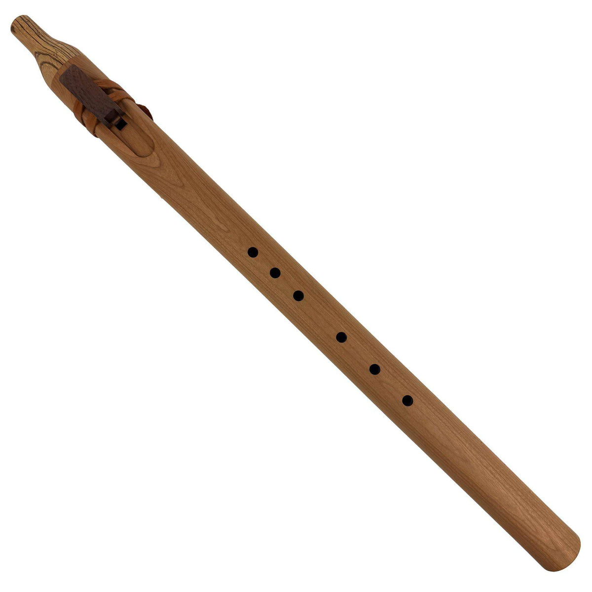 Native American Flute in Low C Minor by Nash Tavewa, Cherry with Zebrawood Mouthpiece 
