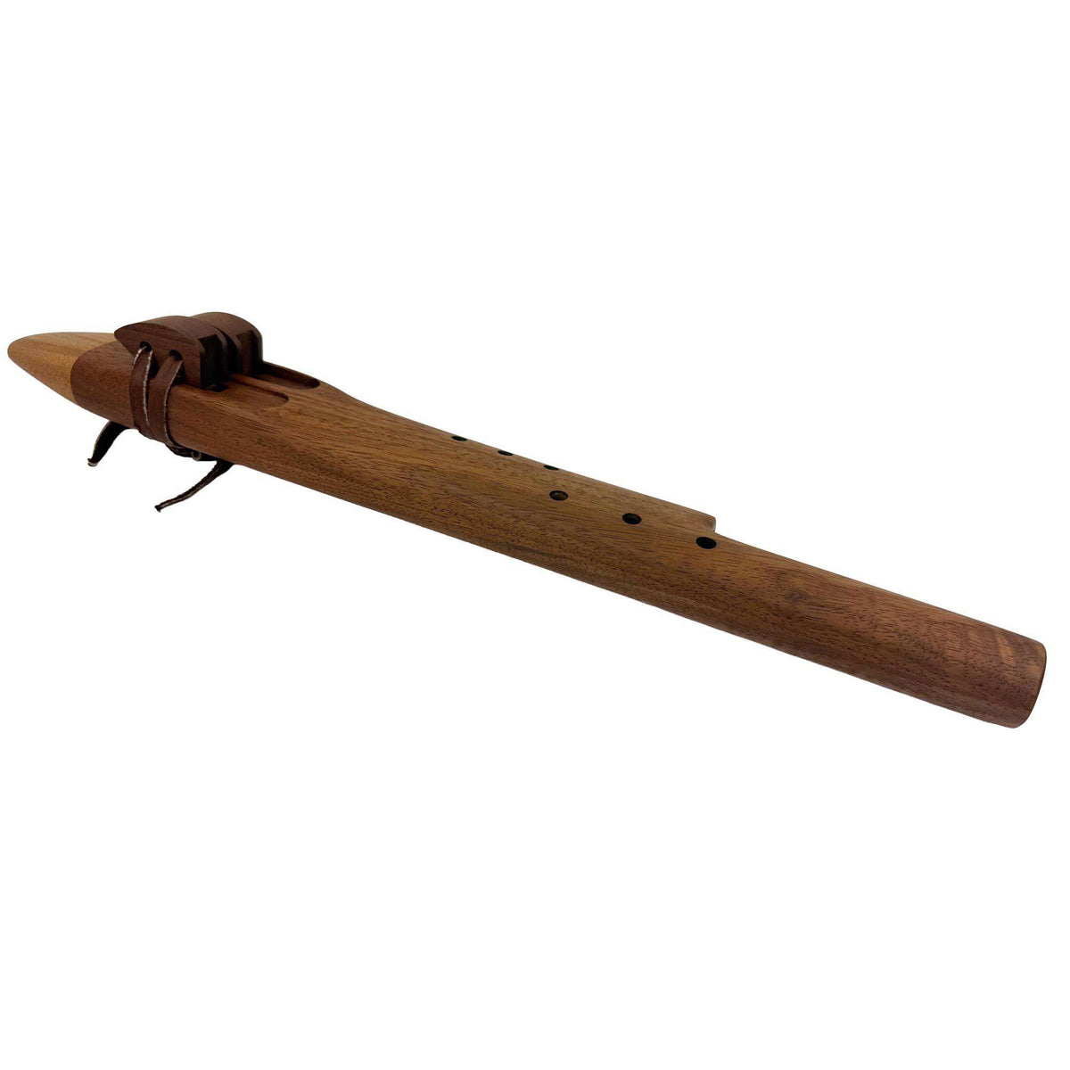 Native American Harmony Double Flute in G minor and D minor by Nash Tavewa, Peruvian Black Walnut with Acacia Mouthpiece 
