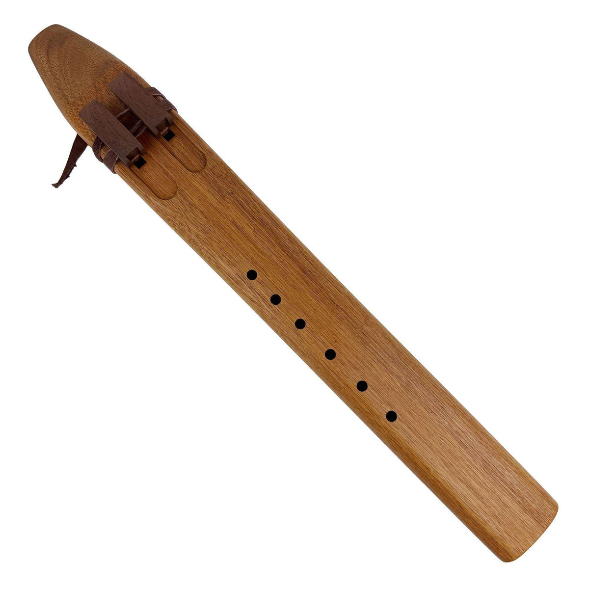 Native American Drone Flute in E minor by Nash Tavewa, Mahogany with Acacia Mouthpiece 