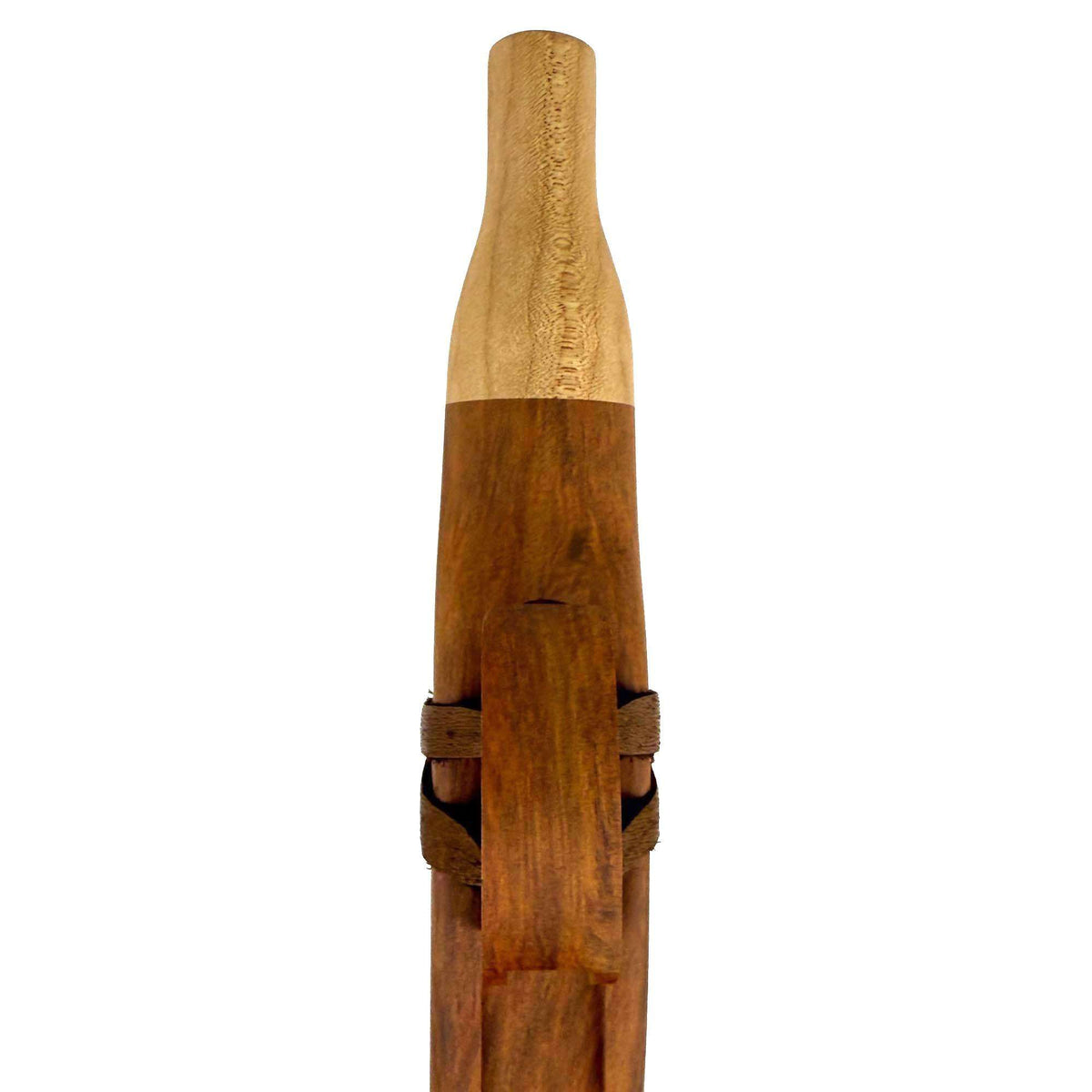 Native American Flute in F Minor by Nash Tavewa, Honduran Rosewood with Quilted Maple Mouthpiece 