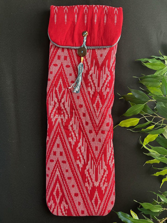 Little Fish Cotton Flute Bag - Dazzle Red - Suitable for Large Flute